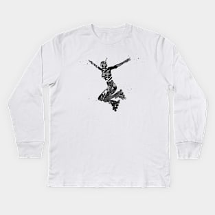 Roller skating girl Kids Long Sleeve T-Shirt